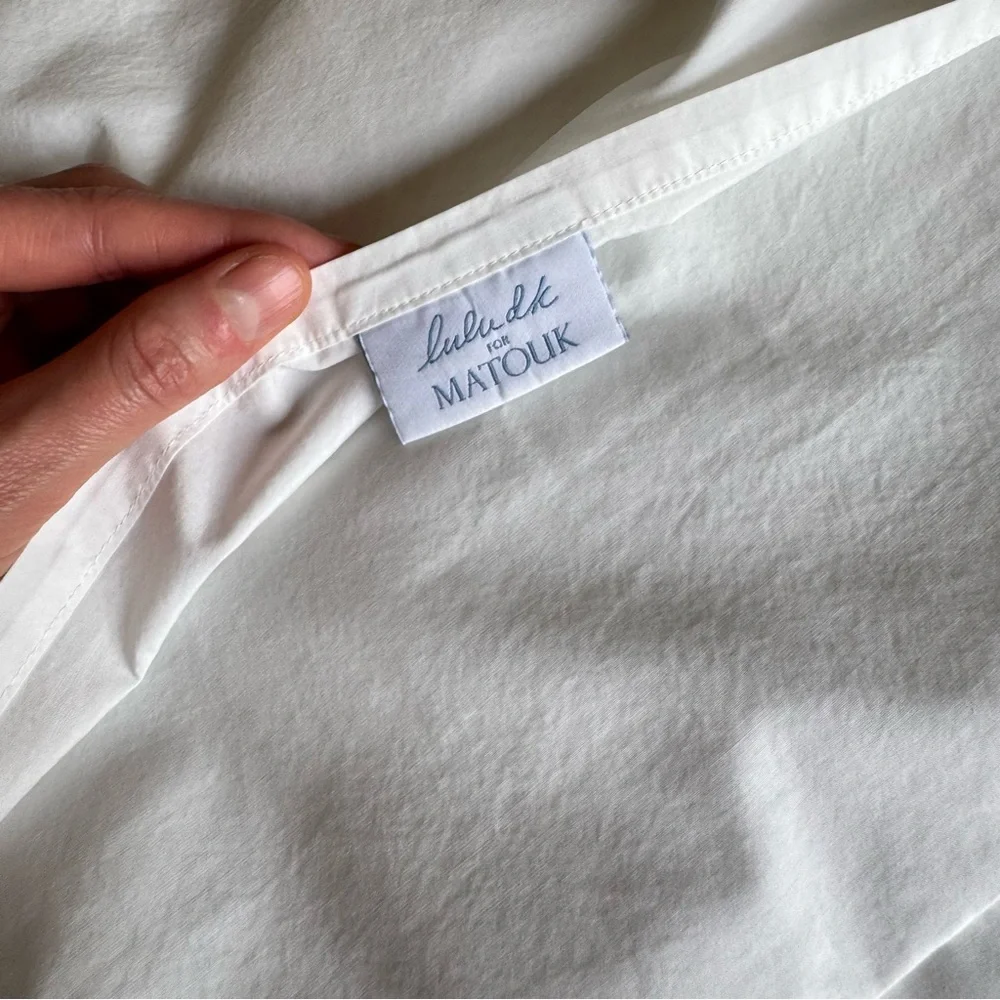 John Matouk Egyptian Cotton Twin Size Flat Sheet + 2 Standard Pillowcases Set